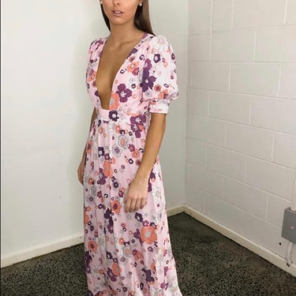 knee length dresses for ladies Elea Maxi Dress in Pink main image 1